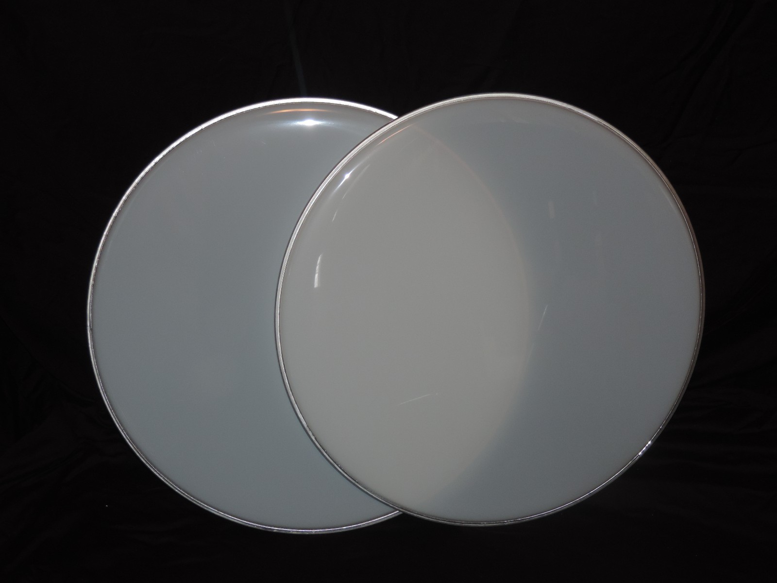 NEW Pair 22" White Bass Drum Heads Two Heads Included Cheap Price