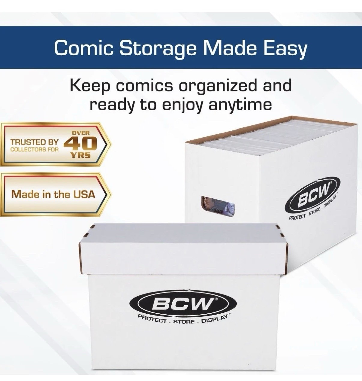 5 BCW Short Comic Book Storage Boxes Holds 150 175 Stackable Archival Cardboard