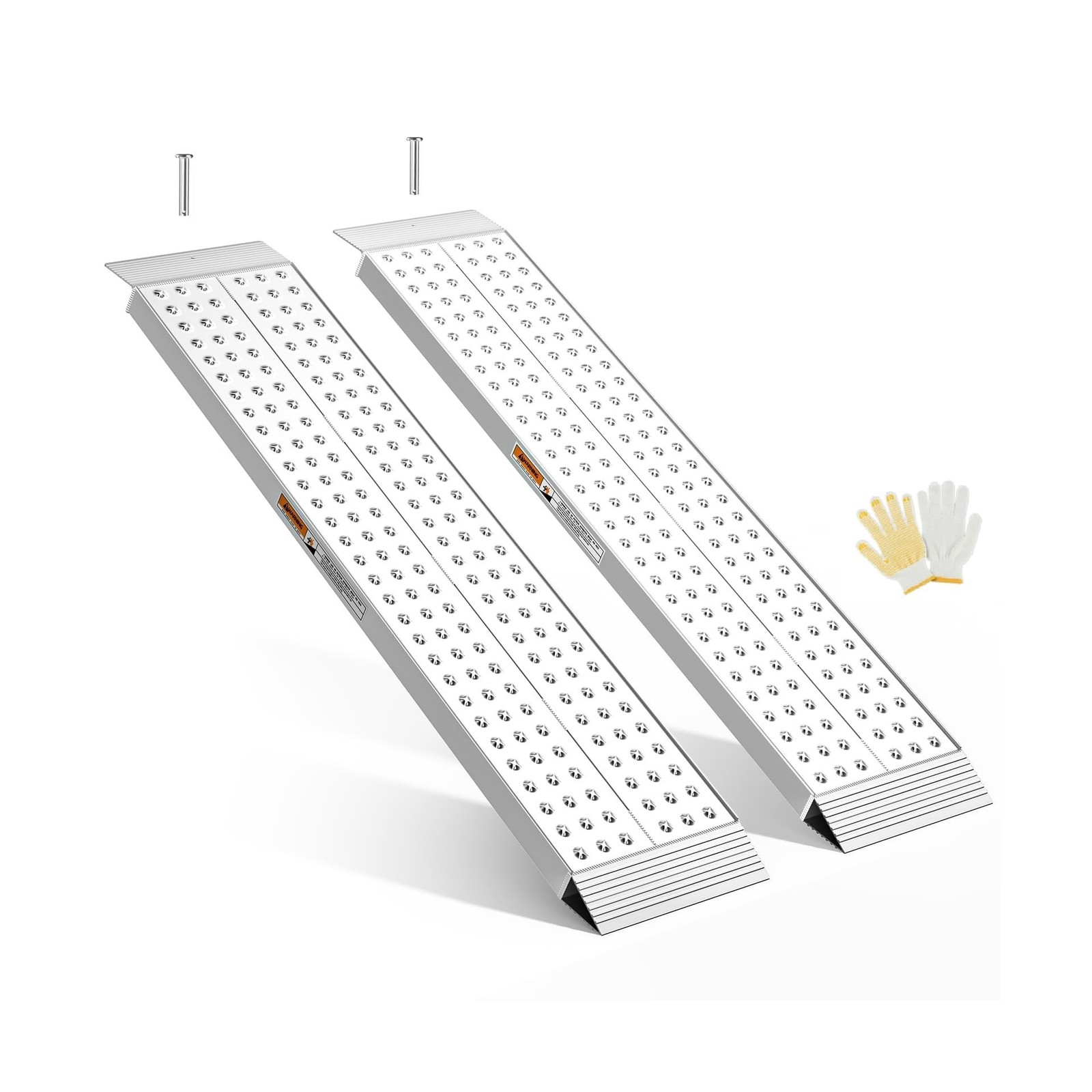 gardhom Aluminum Shed Ramp 55x11inch, 2PCS Riding Mower Ramps 3000lbs/Pair Ca...
