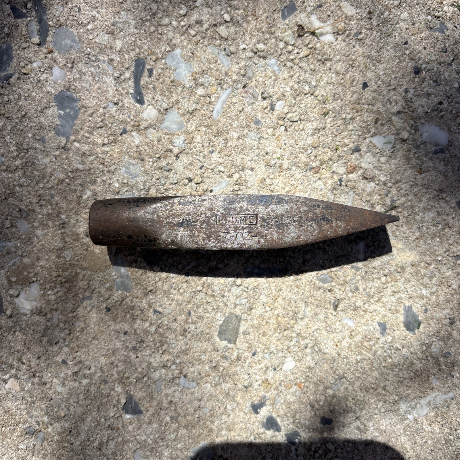Vintage Plumb Hammer Head 7 oz NO HANDLE