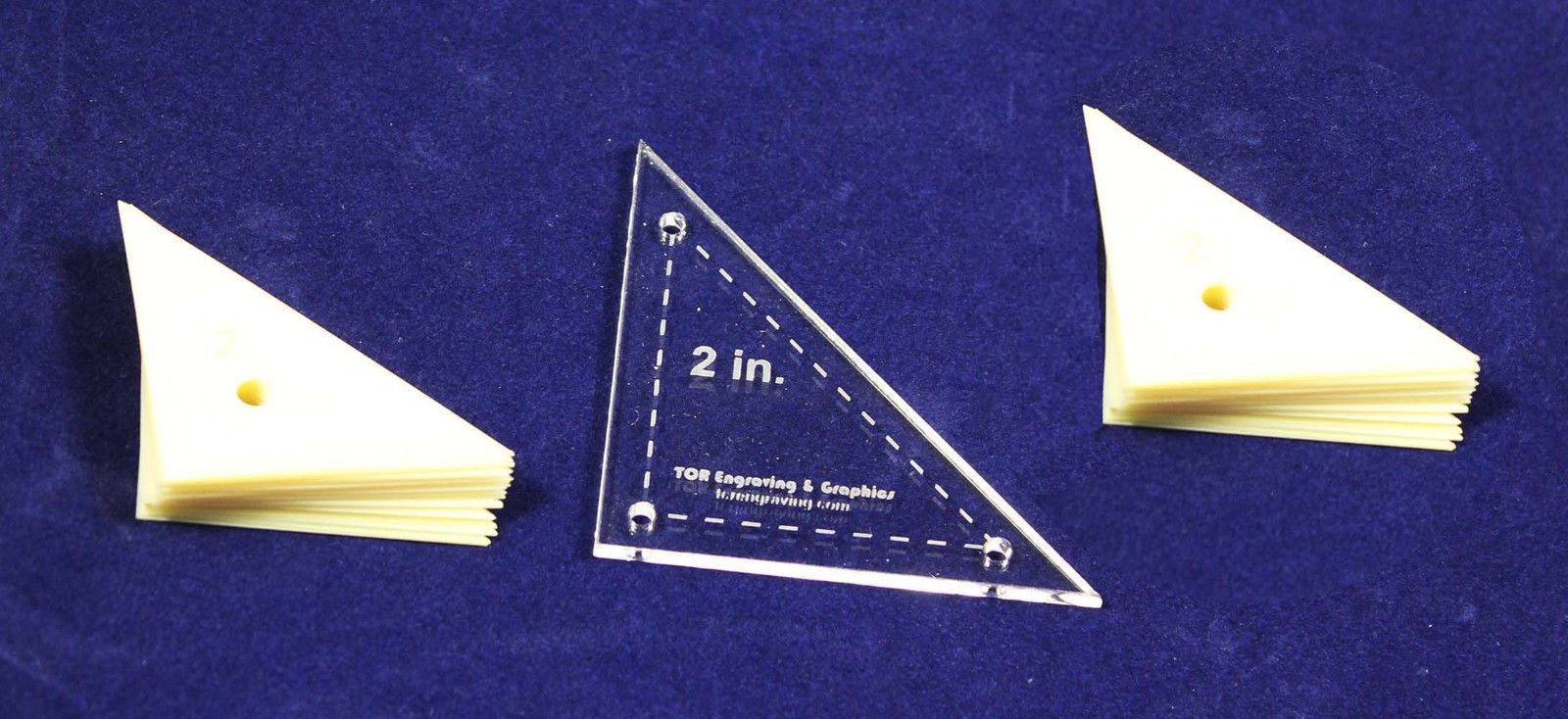 Mylar 2" Right Triangle- 51 Piece Set  - Quilting / Sewing Templates -