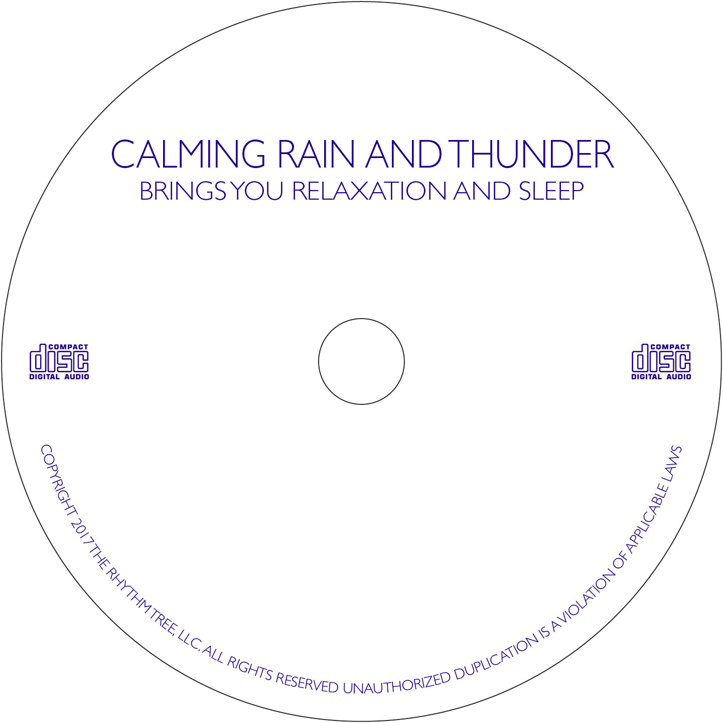 Calming Rain & Distant Thunder - Nature Sounds CD - Relaxation & Sleep - NEW