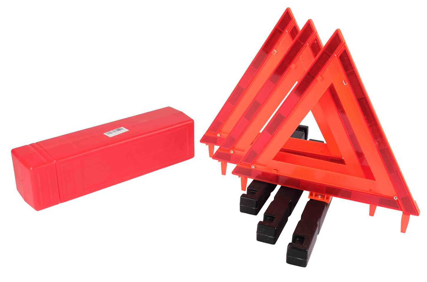 (2 Pack) Warning Triangle 17" Sides DOT Approved (Collapsible, Set of 3 pcs)