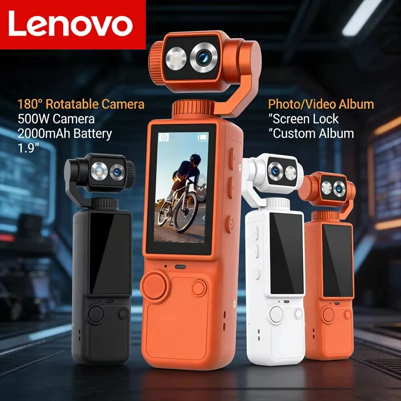 Lenovo 4K Hd Wifi Sports Wearable Camera Hold In Hand Travel Bicycle Driver Reco