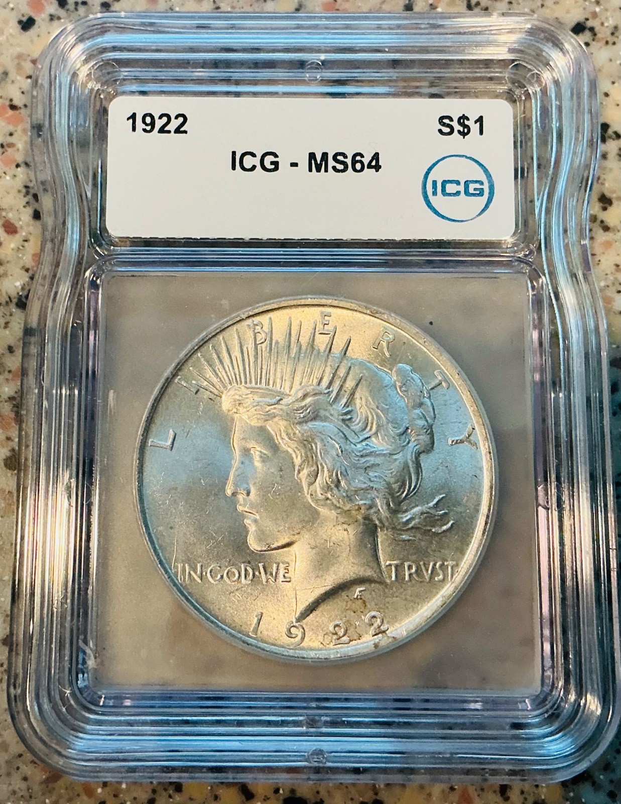 1923 Peace Silver Dollar ICG MS64 Free Shipping! #115