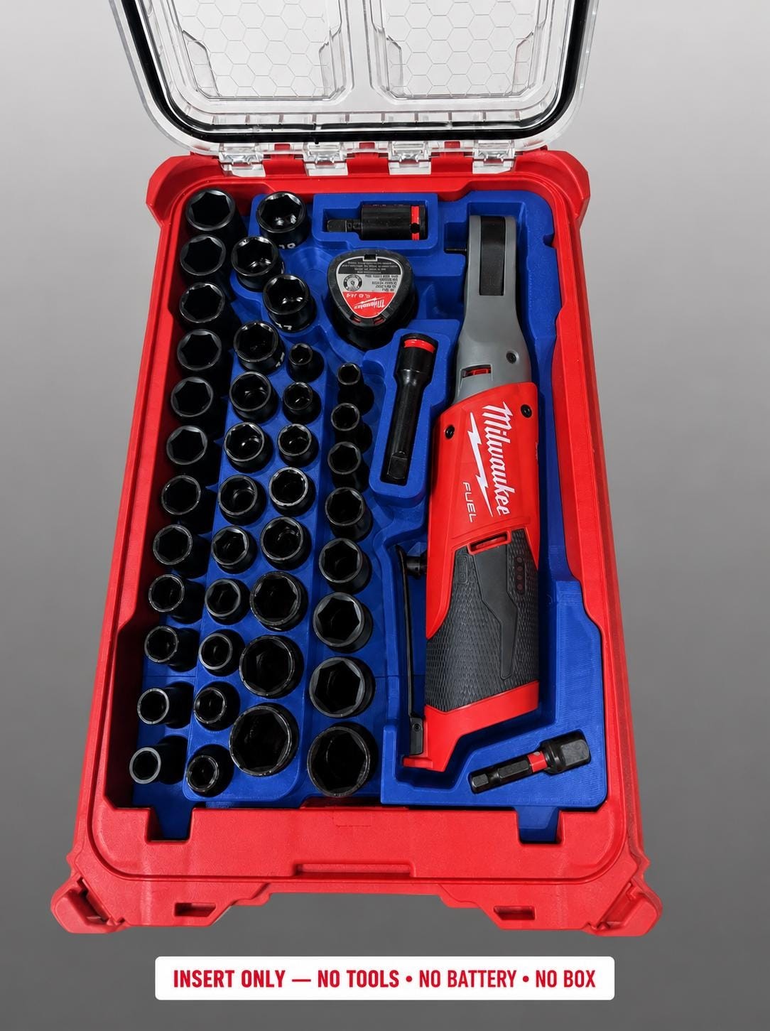 Milwaukee Packout Insert for M12 Fuel 3/8 in. High Speed Ratchet + 43pc Socket