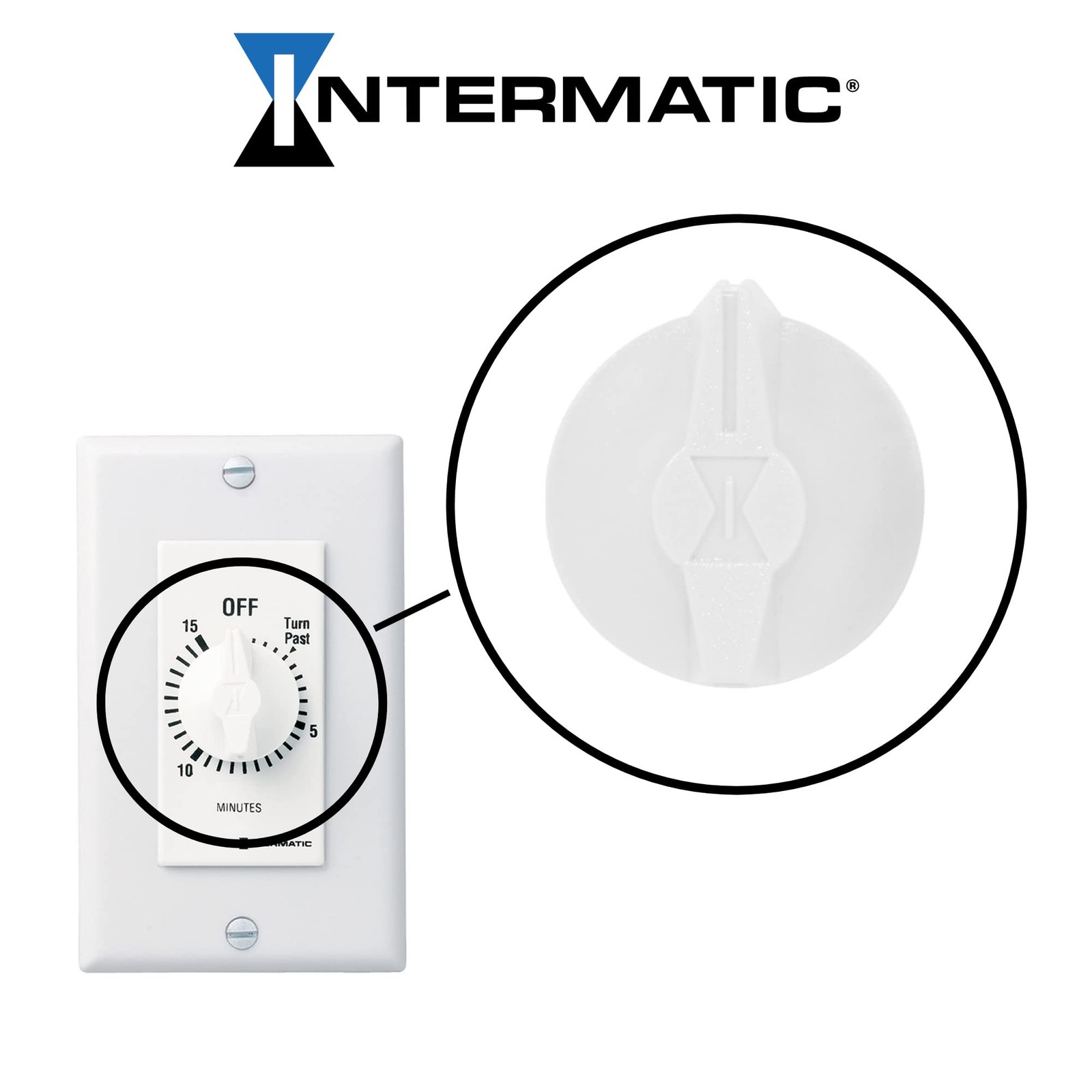 Intermatic 146MT574 Timer Knob for FD Series Spring Wound 1 inch, White