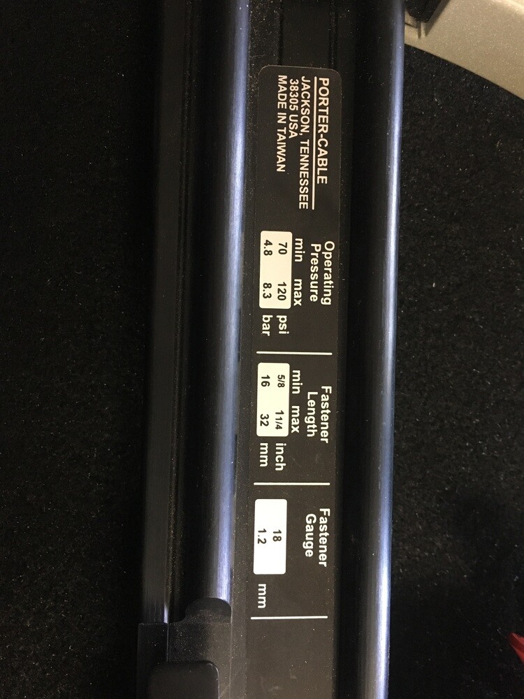 PORTER CABLE 18 GAUGE BRAD NAILER