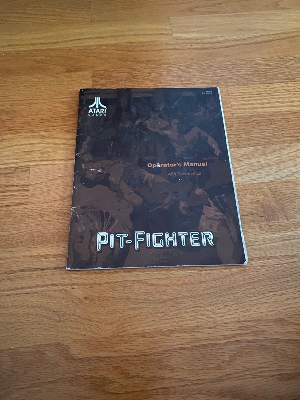 Pit-Fighter video arcade game Operator's Manual w/schematics, Atari 1990