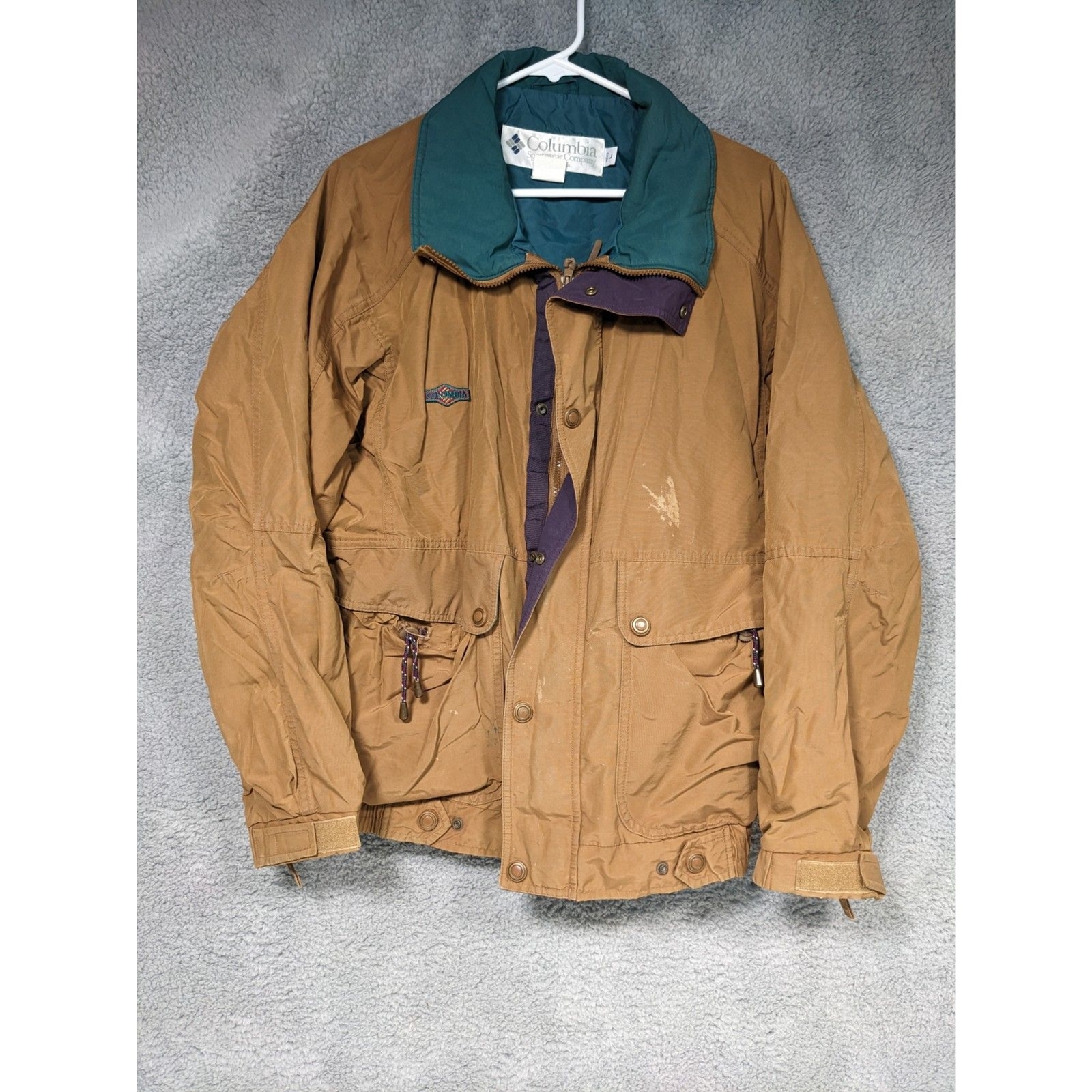 Columbia Jacket Mens Tan Hunting Outdoor Size Large