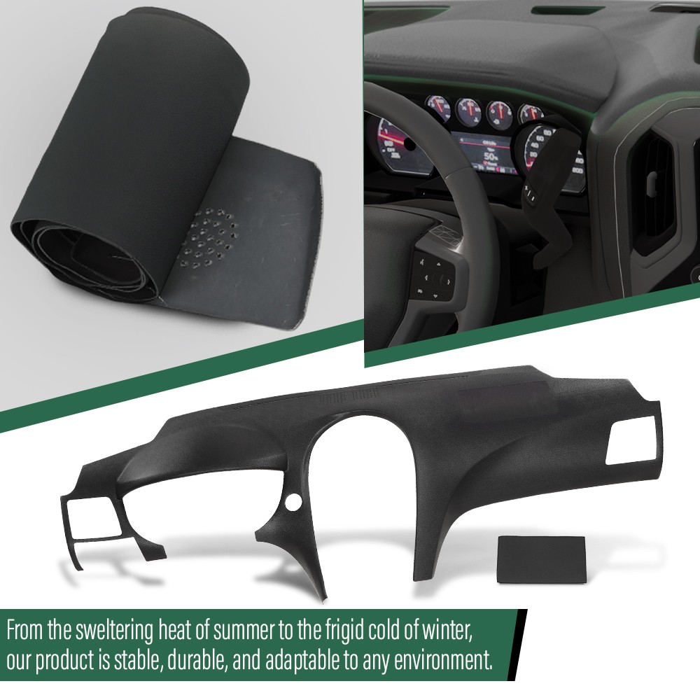 Fit For 2007-2012 Lexus ES350 Soft TPE Dashboard Dash Cover Cap Overlay Black