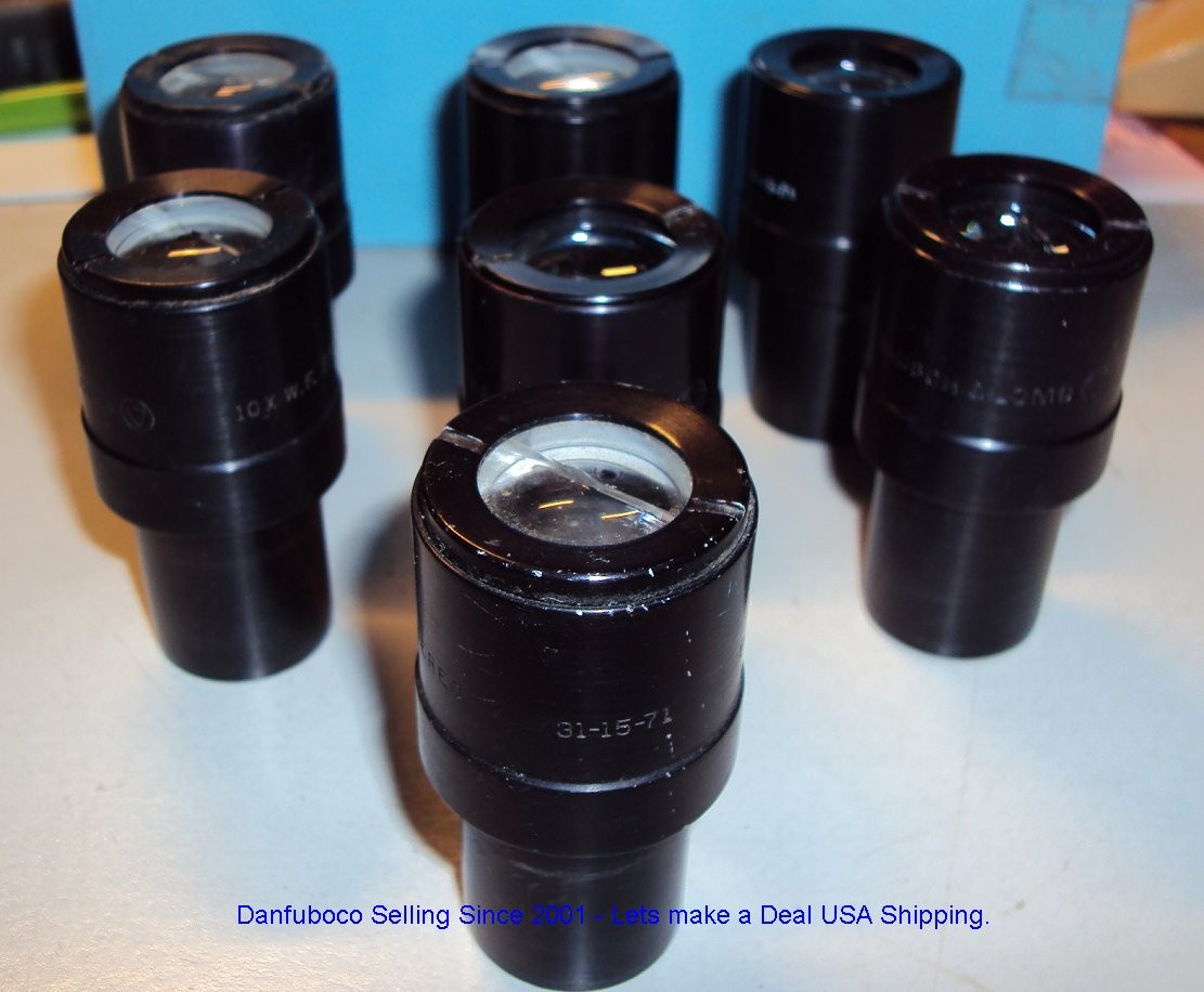 Bausch & Lomb 31-15-71 , 10X W.F. Stereo Microscope Lens ASIS 7 units for parts