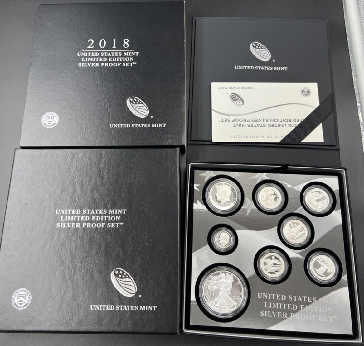 2018 Limited Edition US Silver Proof Set Complete w/ Box COA sku#A
