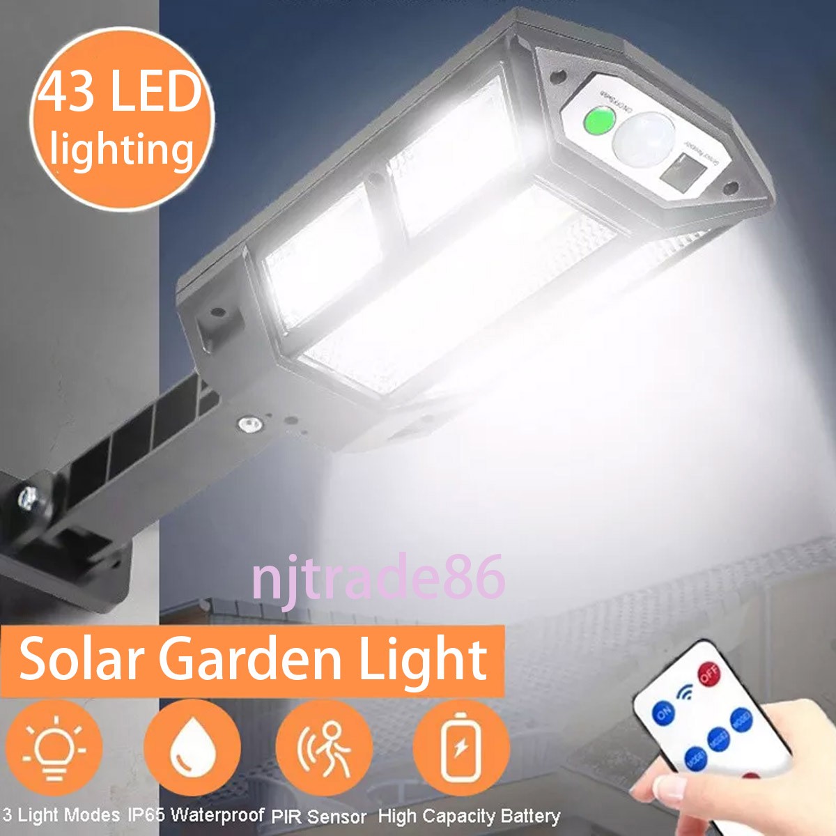 990000LM LED Solar Street Light Commercial Dusk To Dawn Outdoor Road Wall Lamp.