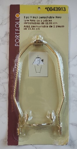 Brand New PORTFOLIO 9" 2-Piece Detachable Harp Brass Plated #43913 Lamp A13