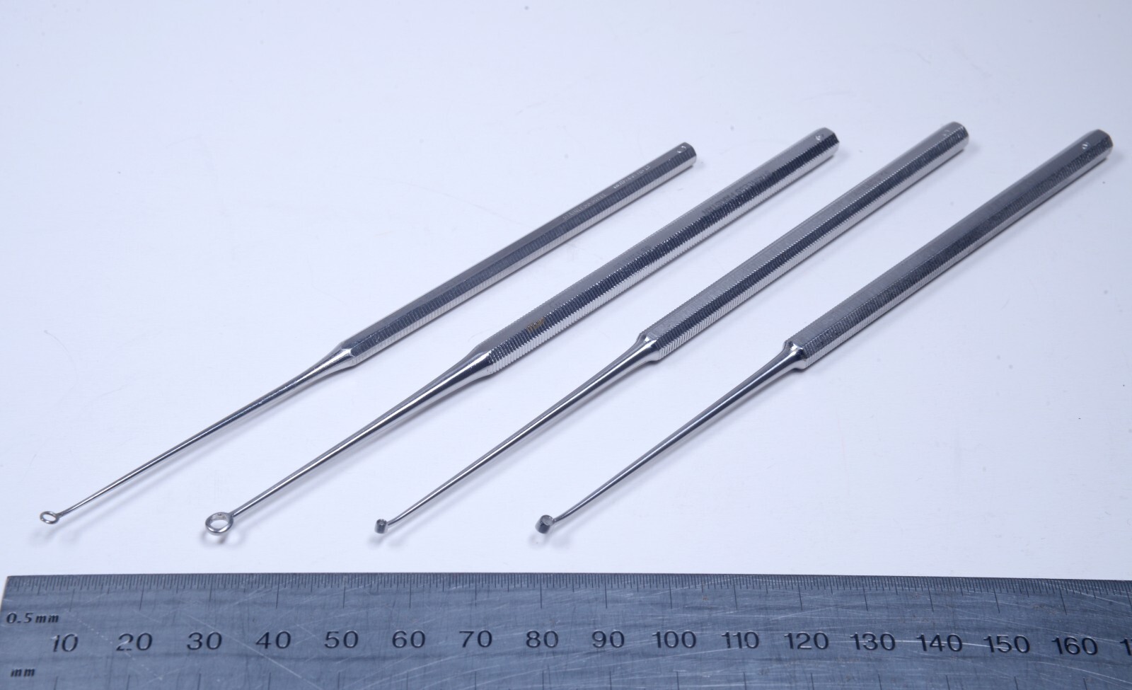 4x Buck Ear Curette SCT Medicon 5¾" Sizes #0 #2 #3 dStainless Steel Surgical