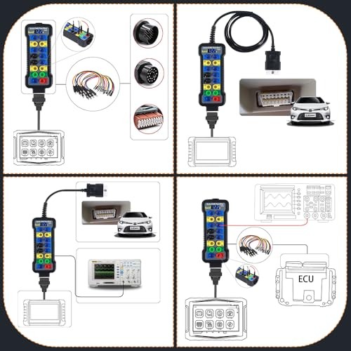 OBD2 Breakout Box Powerful OBDII Protocol Detector, 16 Pin Automotive CAN
