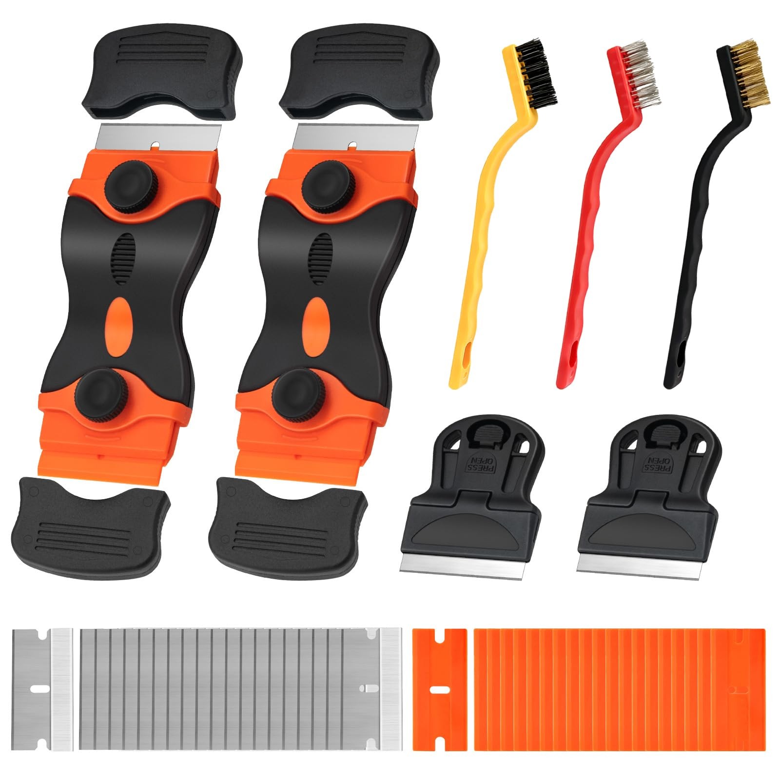 7 Pack Razor Blade Scraper Tool, Razor Scraper, Paint Scraper for Cleaning, W...