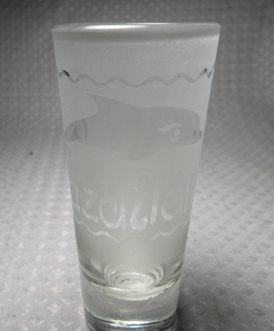Mazatlan Mexico Souvenir Tall Shot Glass Dolphin