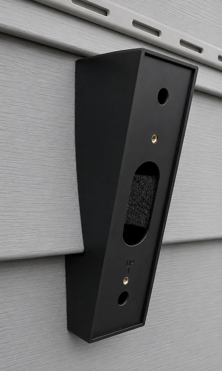 Ring Battery Doorbell Pro 3rd-Gen Retinal 4K Wedge for 4"-5" Siding (5º to 20º)