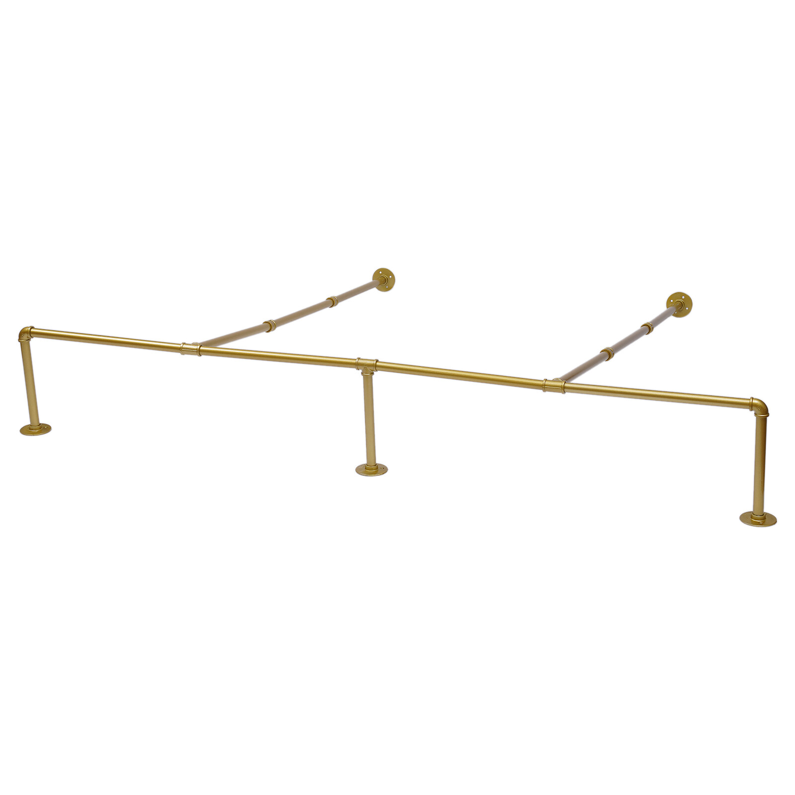 Industrial Pipe Clothes Rack Wall Mounted Garment Rack Clothing Organizer Hanger
