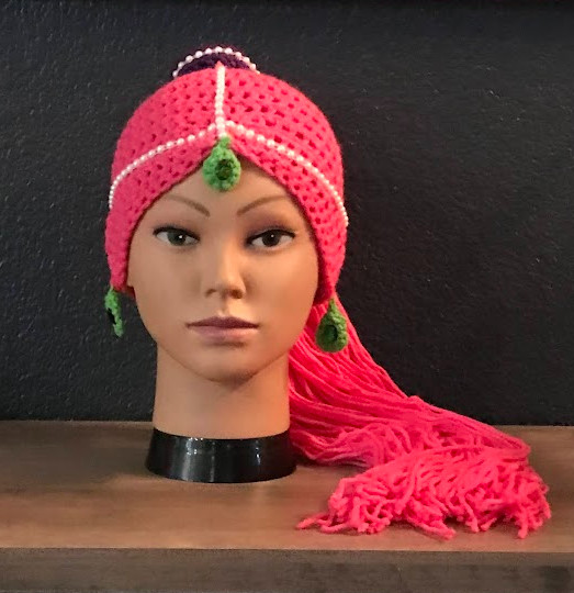 SHIMMER PINK-WIG  Shimmer and shine. Wearable Head Art, Princess Wig-Hat