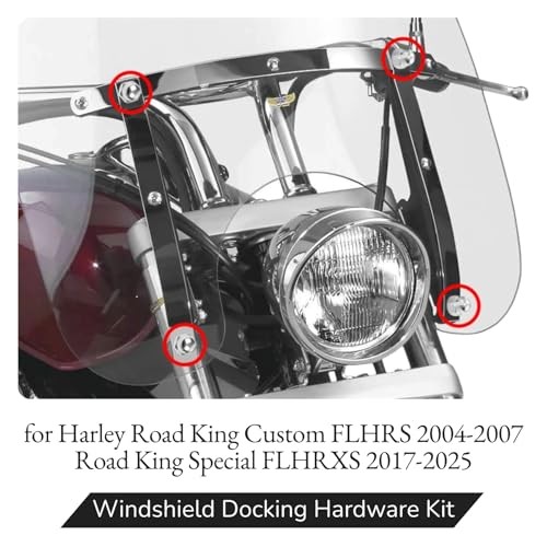 Windshield Docking Hardware Kit for Harley Road King Custom FLHRS 2004-2007