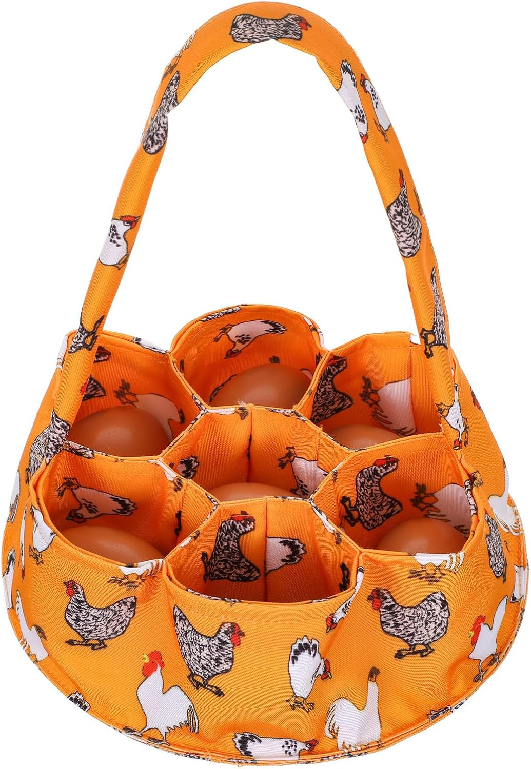 Egg Collecting Bag, Canvas Egg Basket with 7 Pouches for Gathering Chicken Duck