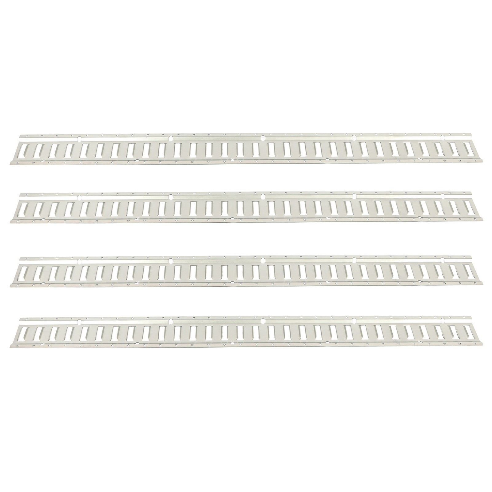 Durable Carbon Steel 4pc E Track Tie Down Rail Kit Replacement Silver Galvanized