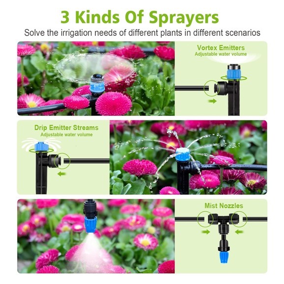 Automatic Drip Irrigation System Kit, 230FT Quick Connect Watering System for
