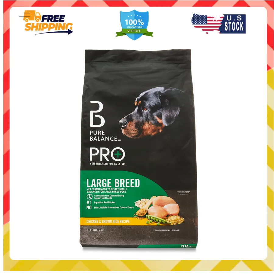 Pure Balance Pro+ Large Breed Chicken & Brown Rice Dry Dog Food 30 lb