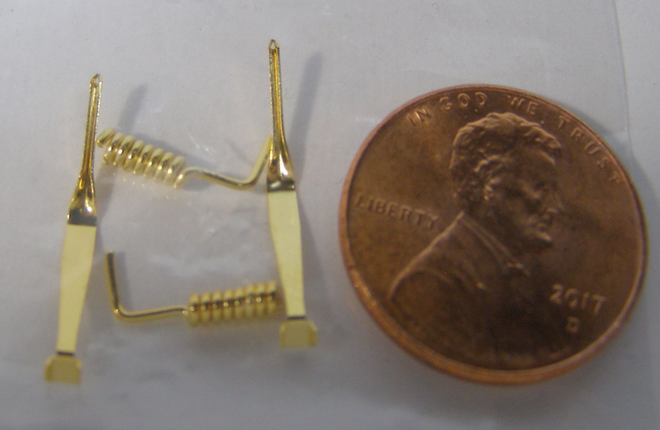 FOUR PROBE PARTS IN BAG UNKNOWN BRAND GOLD A-48