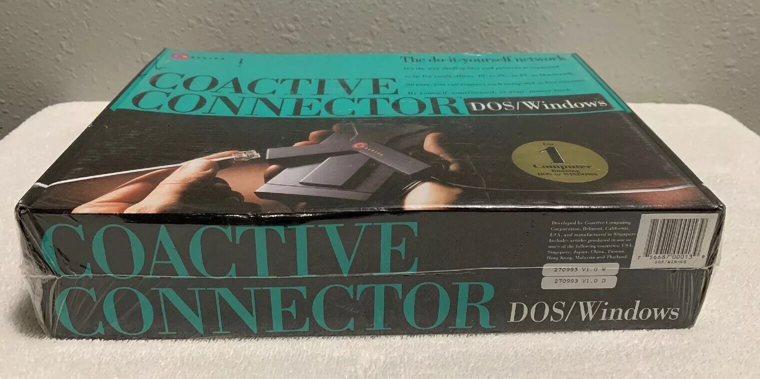 New Sealed COACTIVE NETWORK CONNECTOR for DOS/windows