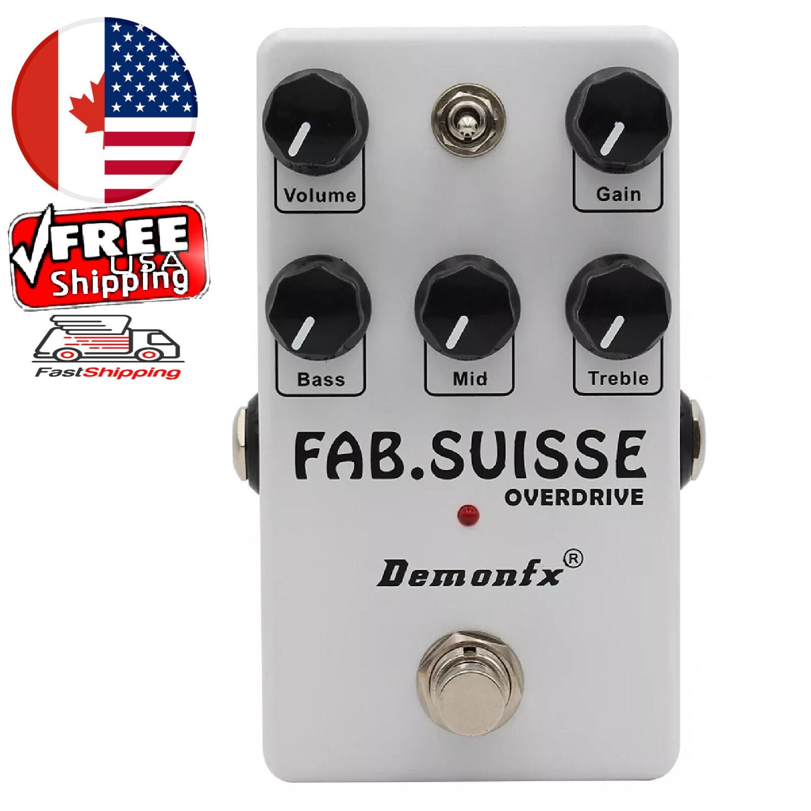 Demonfx FAB SUISSE Overdrive & Gate High Quality Pedal Guitar Effect Pedal .ca