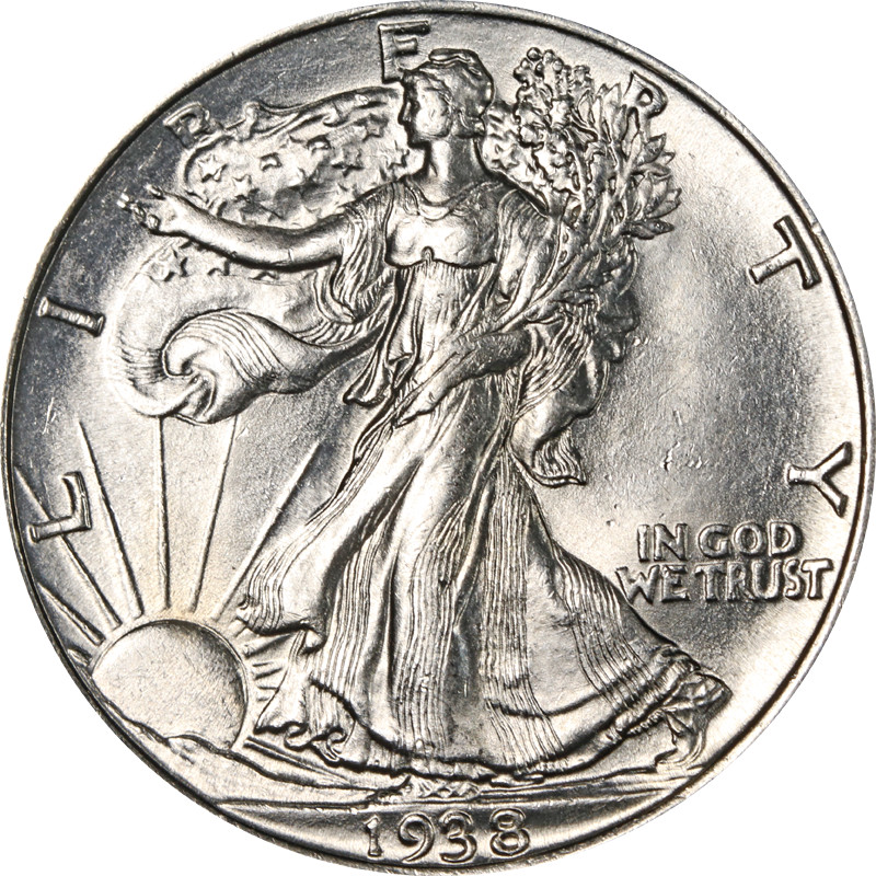1938-P Walking Liberty Half