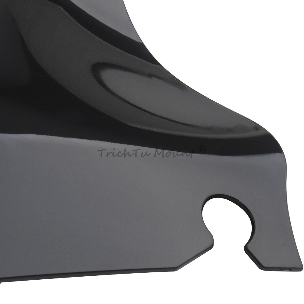 Black 8" Wave Windshield Windscreen For Harley Touring Electra Glide 1996–2013