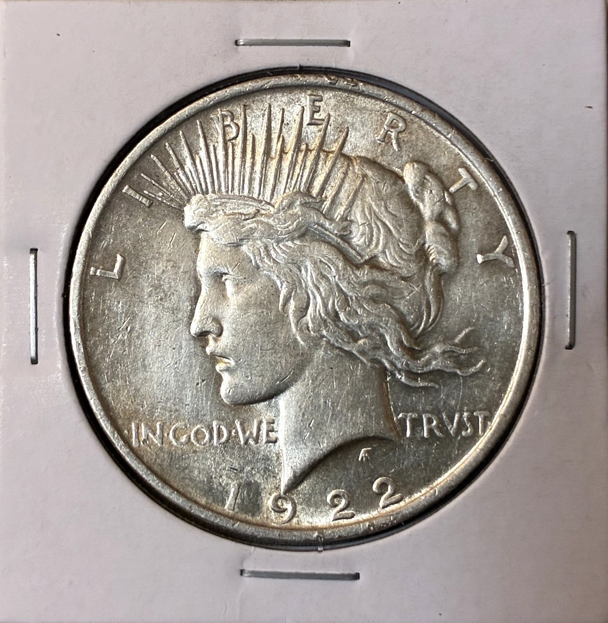 1922 90% Silver Peace Dollar -.7734 Ounce Silver