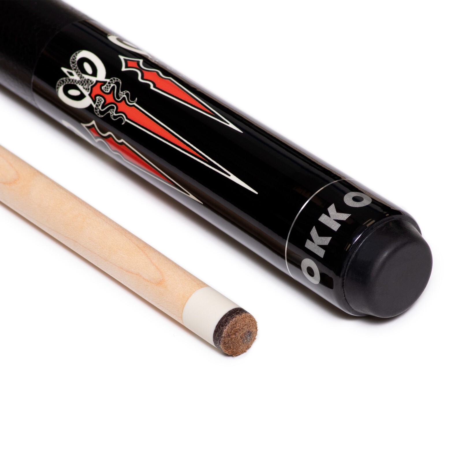 OKKO B-4 Pool Billiard Cue Stick 58” (21 oz) + Hard Round Cue Case + Accessories