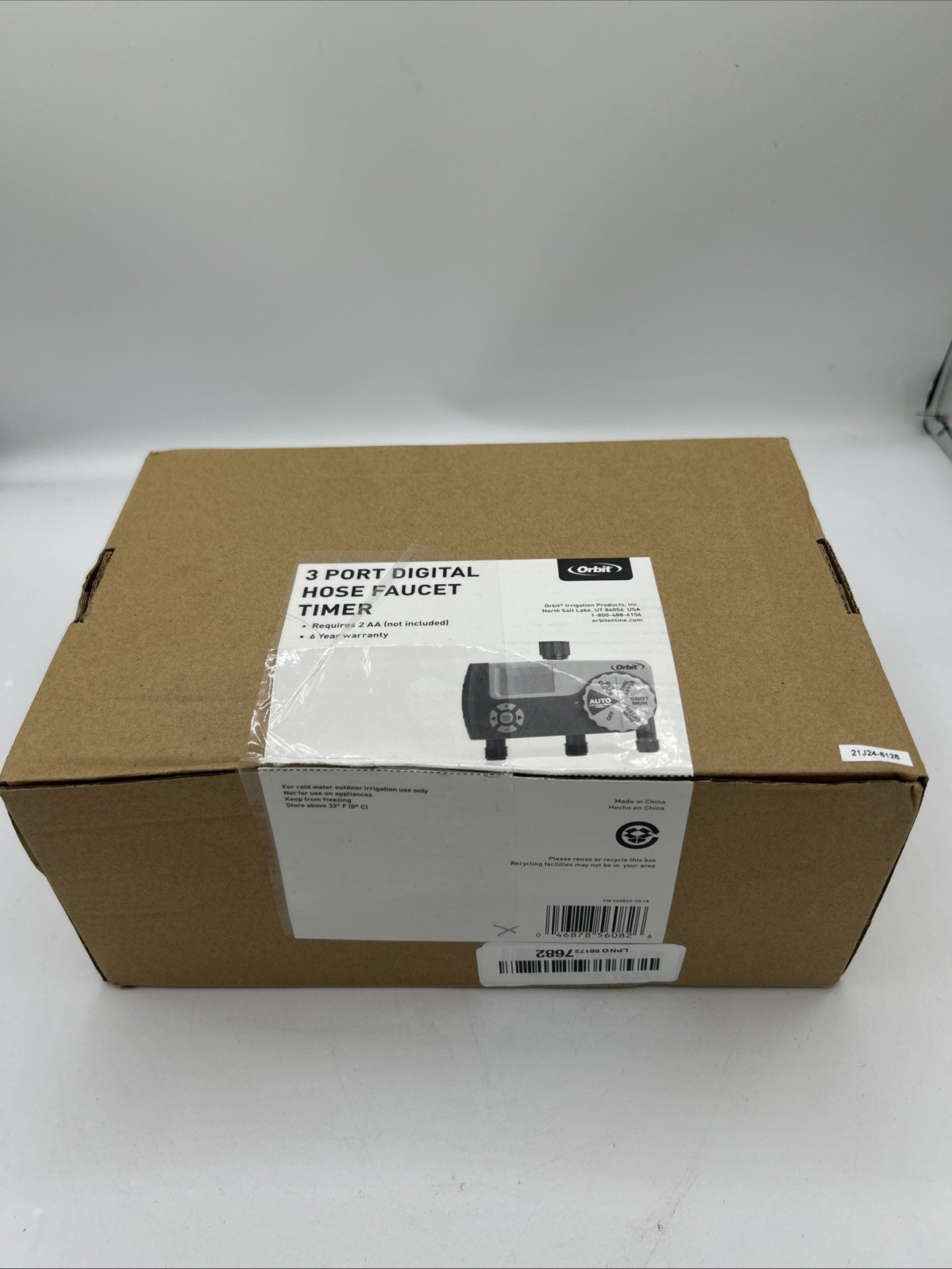 Orbit 56082 3-Outlet Programmable Digital Hose Watering Timer Open Box