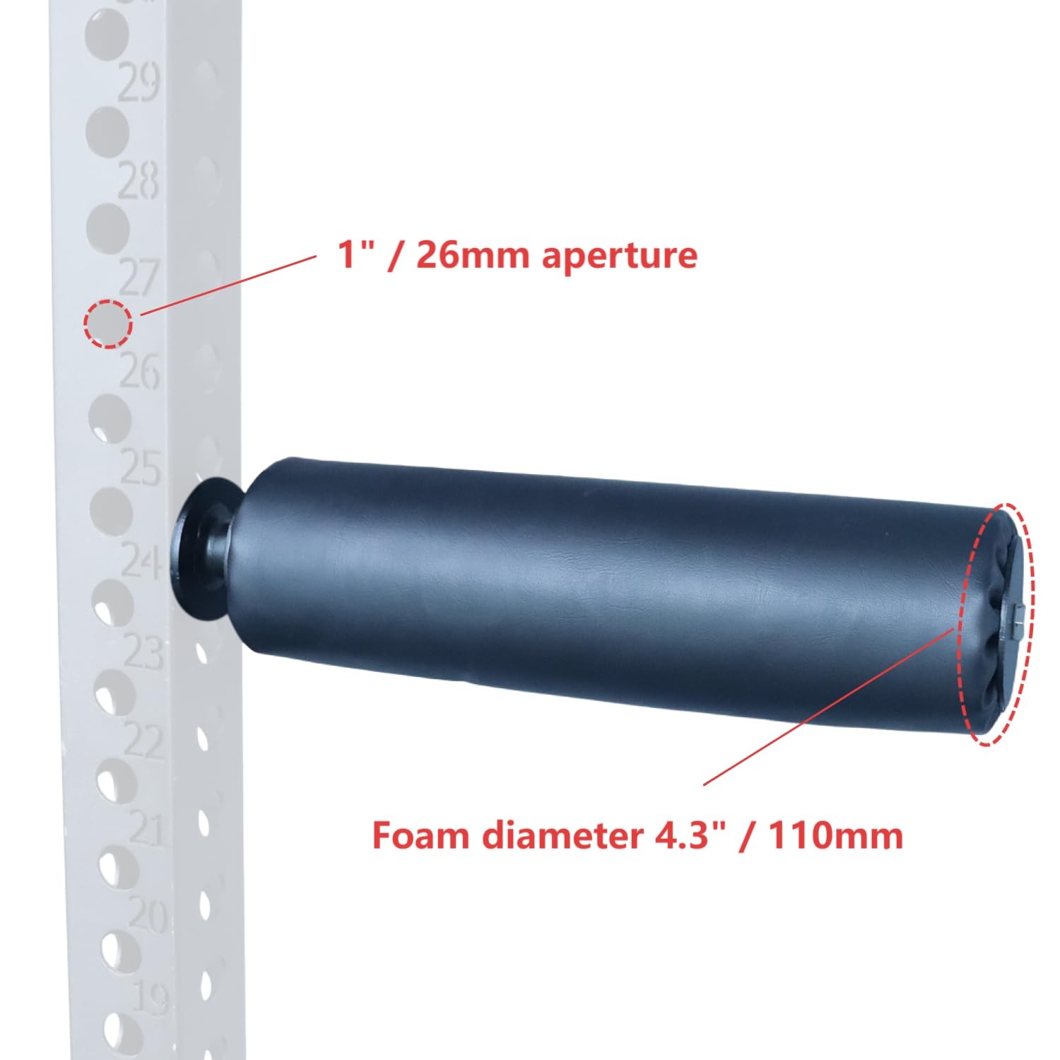 Single Leg Squat Roller/Nordic Hamstring Curl for Power Rack Attachments, Bul...