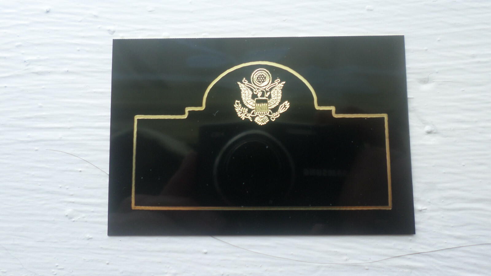 Custom Engraved BRASS Name Plate, 2 x 3 (MILITARY) PERSONALIZED 3 LINES FREE