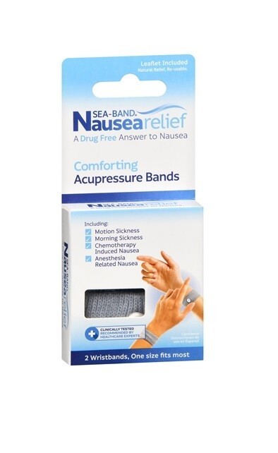 SM Sea-band Nausea Relief Comforting Wrist Accupressure Band Adult (3 Pack)