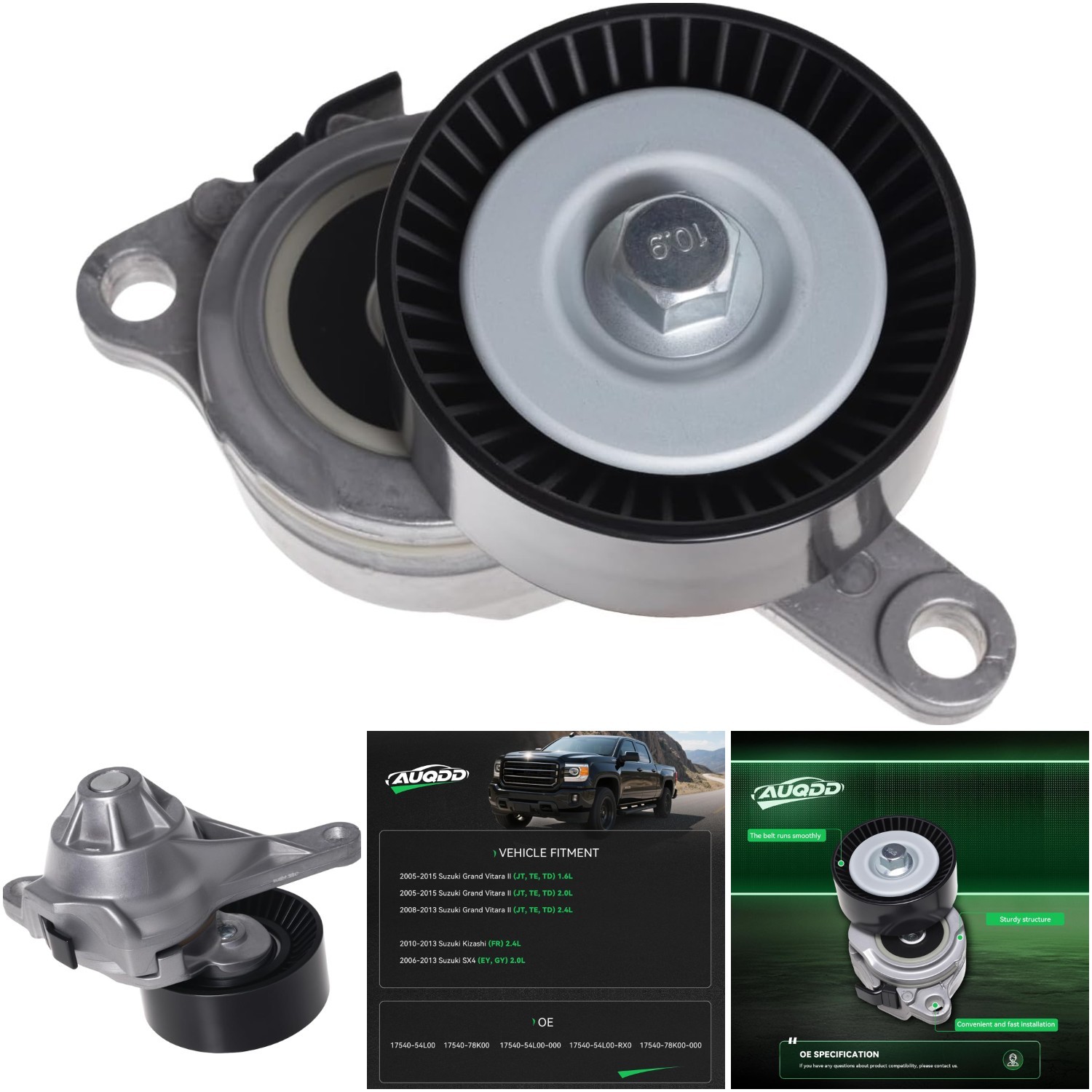 17540-54L00 Belt Tensioner Pulley Assembly 2.0L/2.4L 2005-2015 Suzuki Grand
