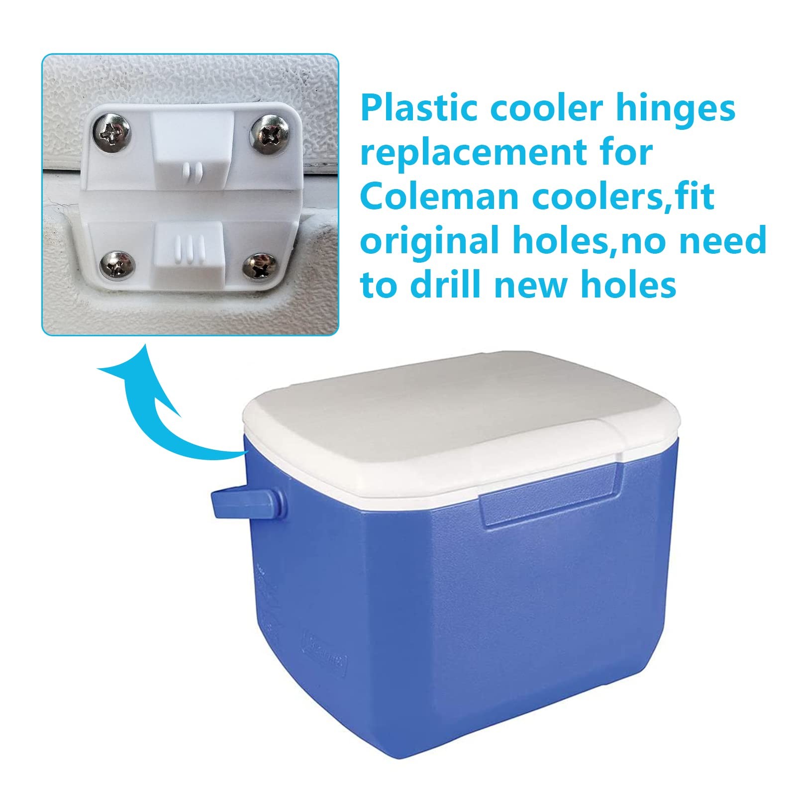 ​​Replacement Cooler Hinges for Coleman Camping Accessories and Ice Chest, Co...