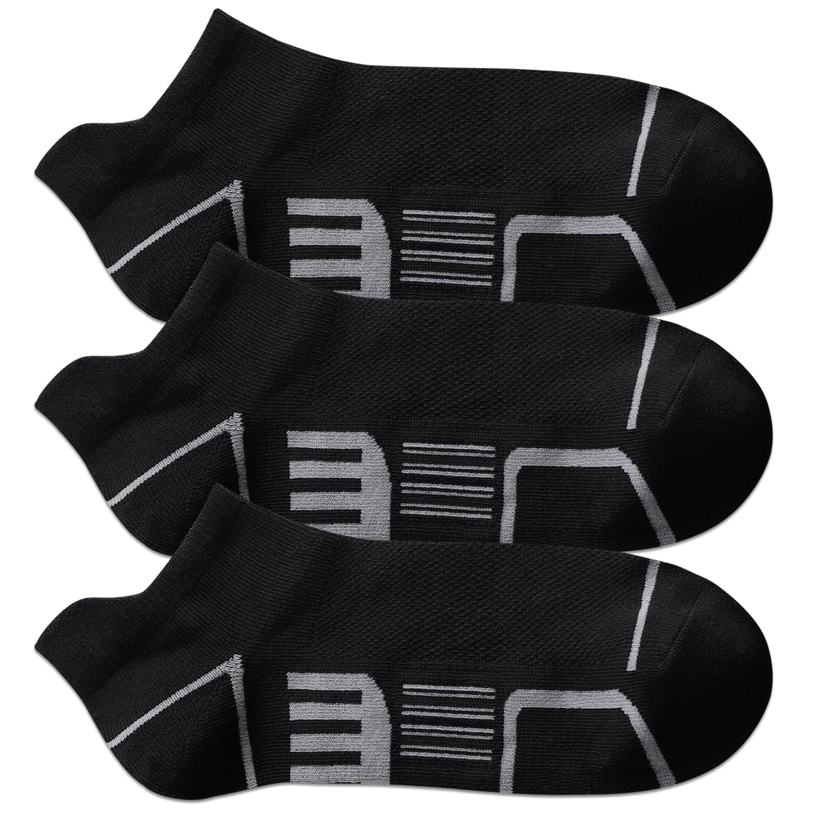 12 Pairs Mens Ankle Socks Athletic Casual Low Cut Short Socks for Men With Ta...