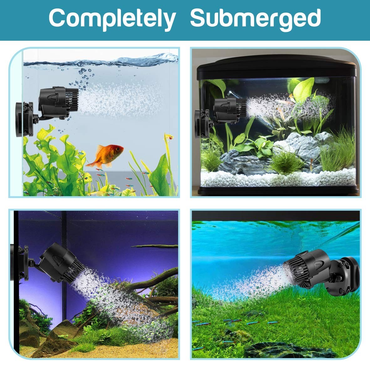 Wave Maker Pump, 530GPH Aquarium Circulation Pump 360 Degree Rotatable Submersib