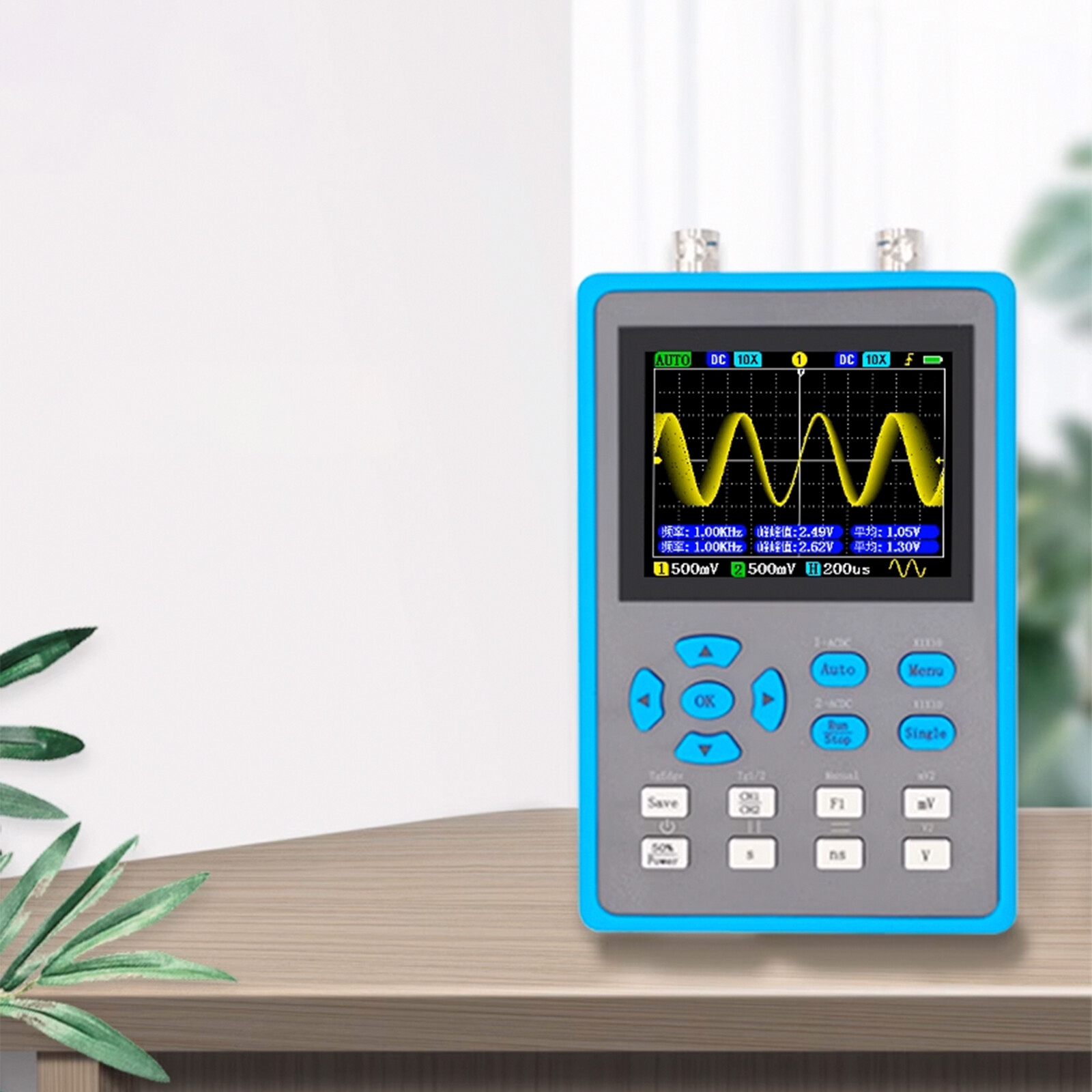 Handheld 2 Channel LCD Oscilloscope 120M Bandwidth 500Ms Sampling Rate DSO2512G