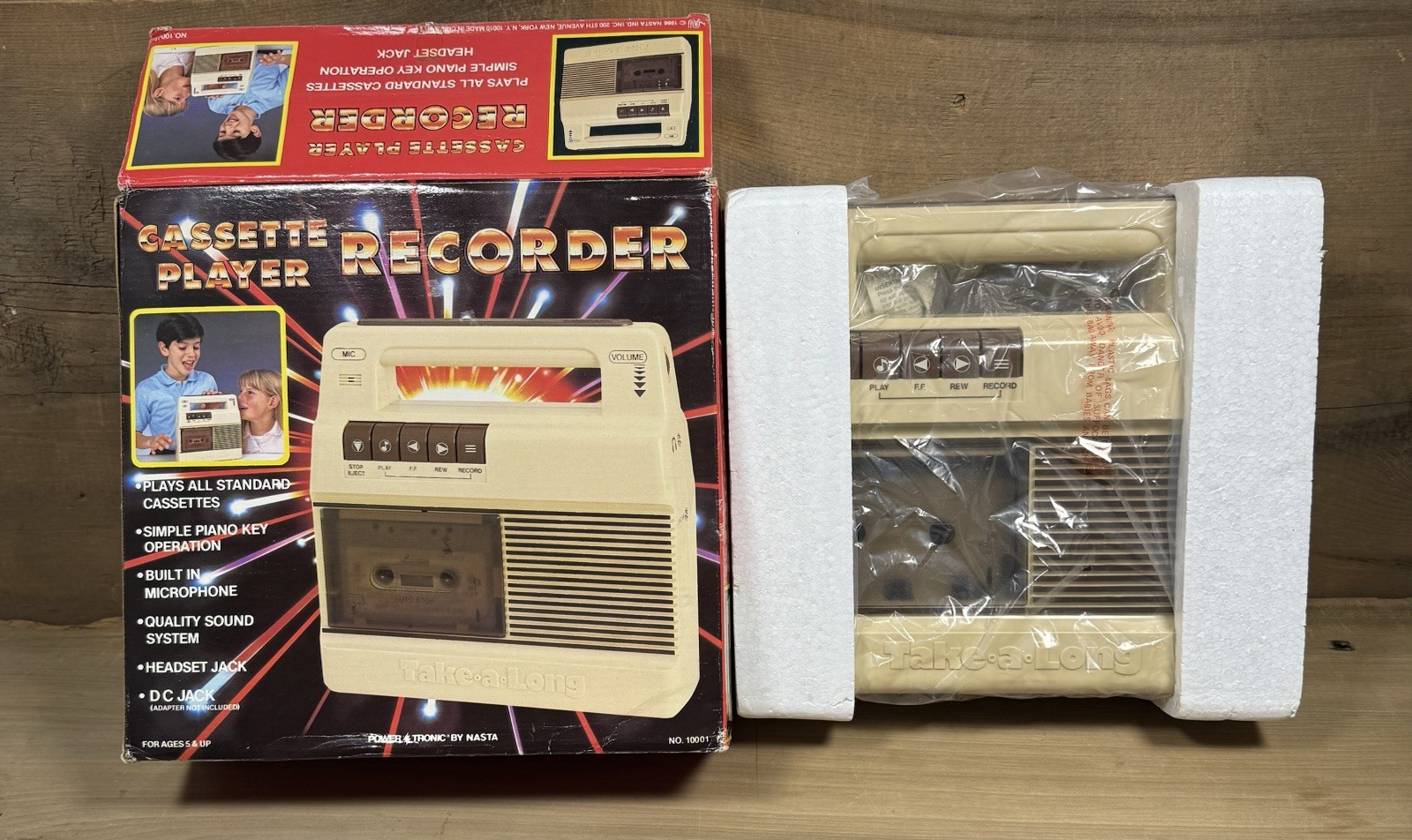 Vntg 1986 Nasta Power-Tronic Cassette Player Recorder 10001 NEW Open Box NOS