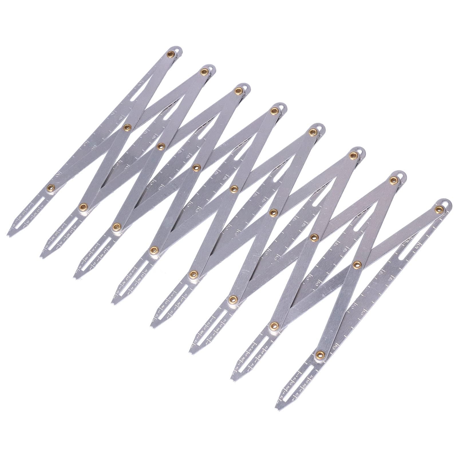 Expanding Sewing Gauge, Aluminum Buttonhole Spacer Crafting Silver