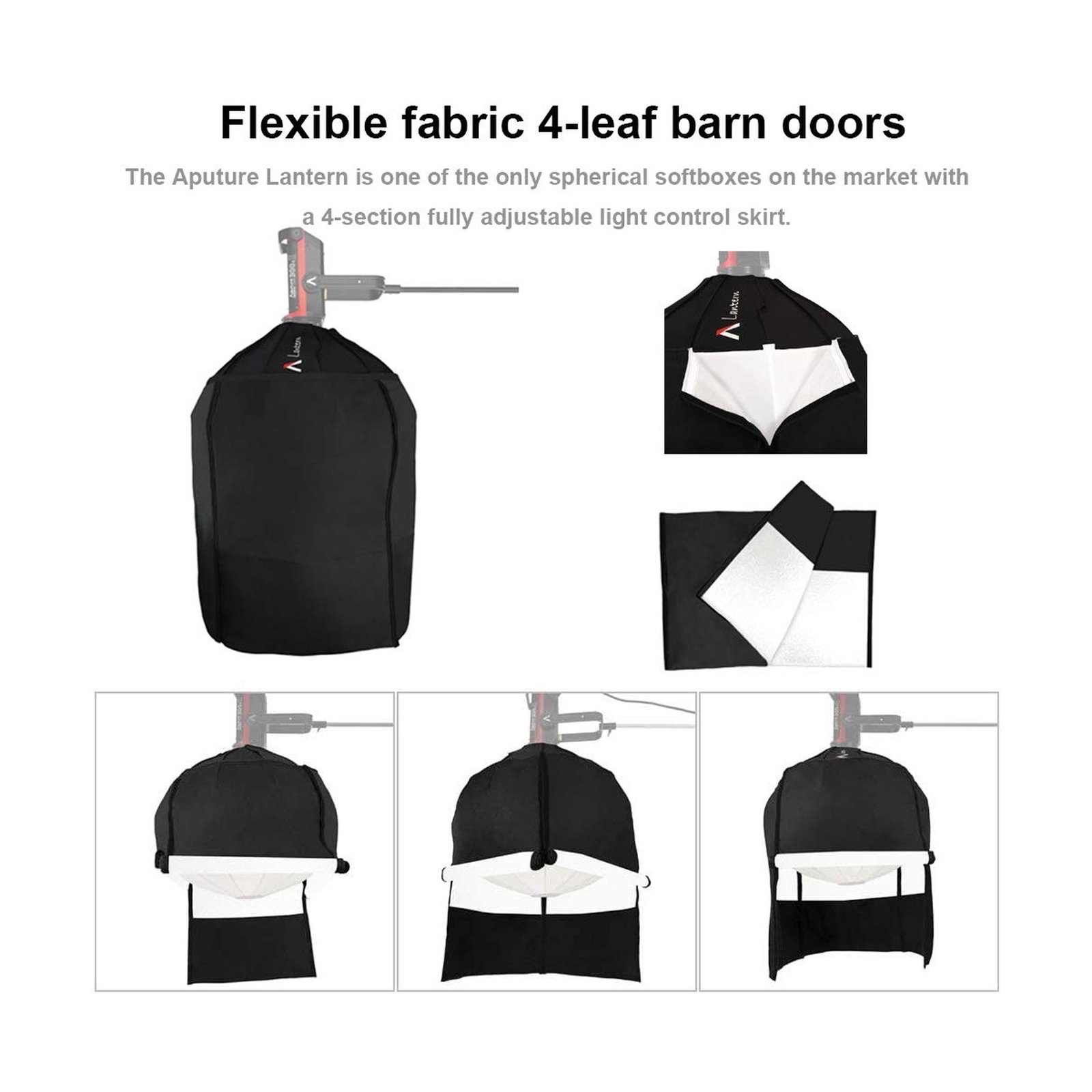 Aputure Lantern Softbox Soft Light Modifier,26inch, Quick-Setup Quick-Folding...
